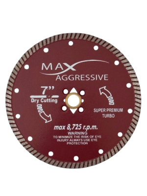 7 " MAX AGGRESSIVE SUPER PREMIUM TURBO BLADE RED