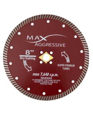 8 " MAX AGGRESSIVE SUPER PREMIUM TURBO BLADE RED