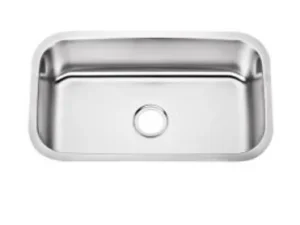 SINGLE BOWL FULL RADIO UNDERMOUNT 18 GAUGE STAINLESS STEEL SINK 8047
