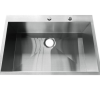 SINGLE BOWL TOP MOUNT HAND MADE ZERO RADIO SINK HM3322T