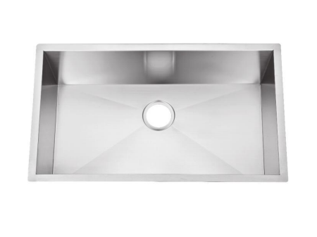 UNDERMOUNT SINGLE BOWL ZERO RADIOUS HANDMADE SINK HM3018S