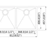 50/50 18 GAUGE MICRO RADIOUS UNDERMOUNT SINK R3218D